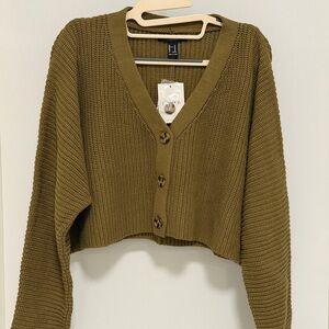 Forever 21 Olive Button-Up Women's Cardigan